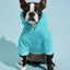 Casual Dog Sweatshirt with Raglan Sleeves and Yellow and Blue Color Blocks, Suitable for Dogs