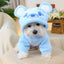 Cute Bear Ears Hoodie for Pet Dogs/Cats, Soft and Comfortable Plush, Suitable for Dogs and Cats, Blue