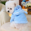 Cute Bear Ears Hoodie for Pet Dogs/Cats, Soft and Comfortable Plush, Suitable for Dogs and Cats, Blue