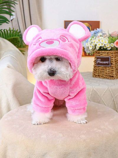 Cute Bear Ears Hoodie for Pet Dogs/Cats, Soft and Comfortable Plush, Suitable for Dogs and Cats, Blue