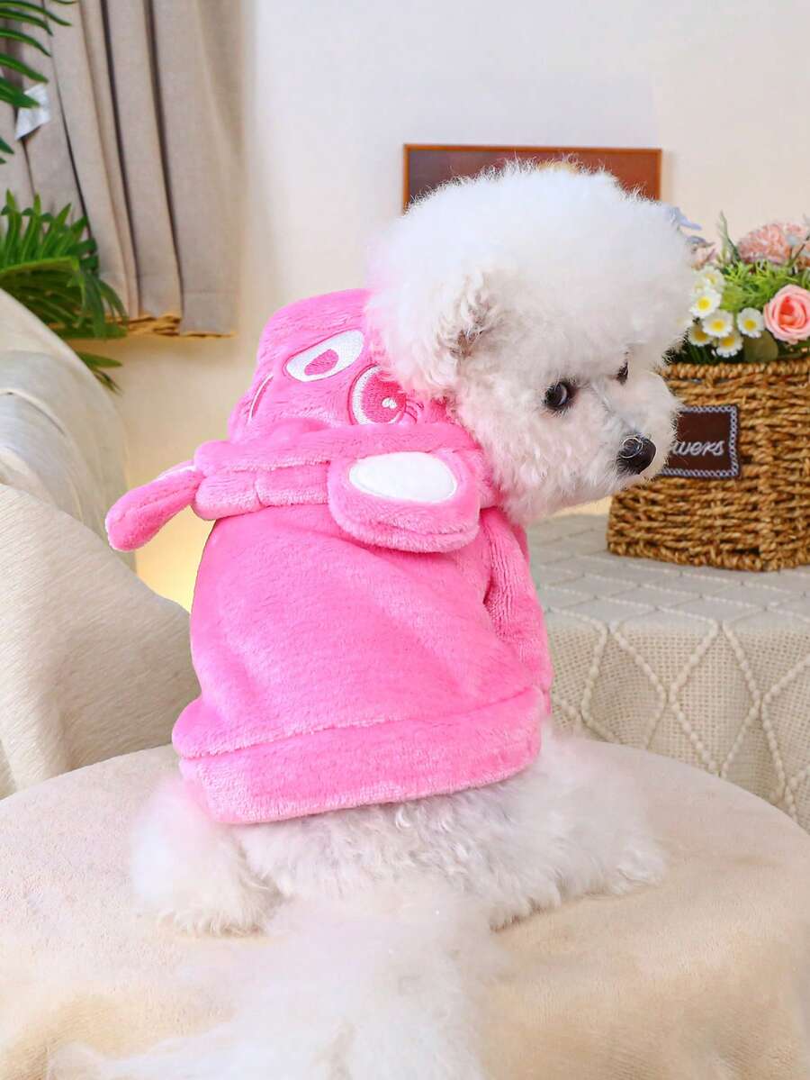 Cute Bear Ears Hoodie for Pet Dogs/Cats, Soft and Comfortable Plush, Suitable for Dogs and Cats, Blue