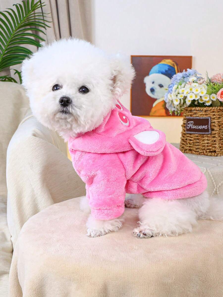 Cute Bear Ears Hoodie for Pet Dogs/Cats, Soft and Comfortable Plush, Suitable for Dogs and Cats, Blue