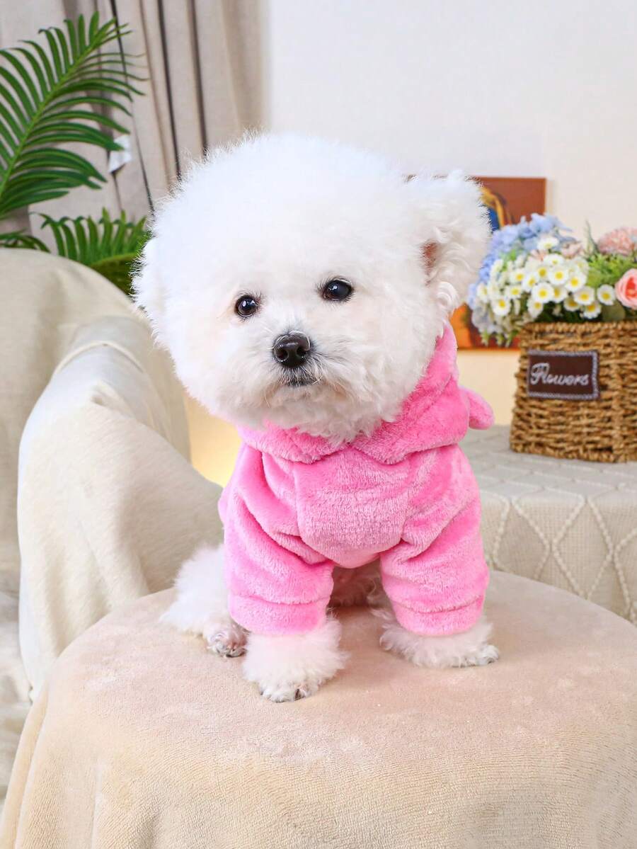 Cute Bear Ears Hoodie for Pet Dogs/Cats, Soft and Comfortable Plush, Suitable for Dogs and Cats, Blue