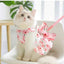 Princess style pet dress with leash (kittens/puppies), suitable for Munchkin, Ragdoll, Scottish Fold, Poodle, Samoyed, with built-in leash.
