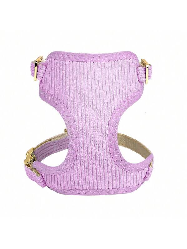 Luxury Corduroy Pet Set: Harness, Bowtie Collar & Leash Combo