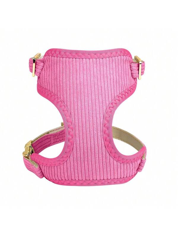 Luxury Corduroy Pet Set: Harness, Bowtie Collar & Leash Combo