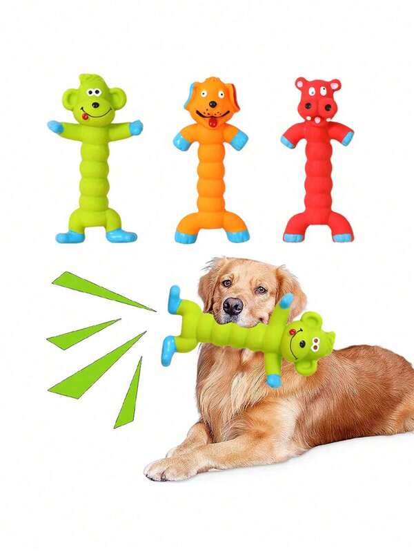 Quirky Animal Latex Squeaky Toy: Durable Fun for Dogs &amp; Puppies