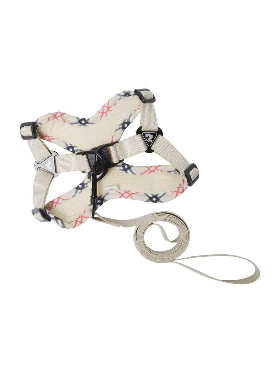 Fashion Print Dog Harness and Leash Set, Breathable Mesh with Reflective Details, Escape Proof and Comfortable for Small and Medium Dogs Like French Bulldogs, Durable Walking Gear for Outdoor Adventures, Essential Accessory for Stylish Walks
