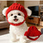 Knitted wool hat, Maltese dog headband with exposed ears to keep warm both outdoors and indoors.