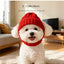 Knitted wool hat, Maltese dog headband with exposed ears to keep warm both outdoors and indoors.
