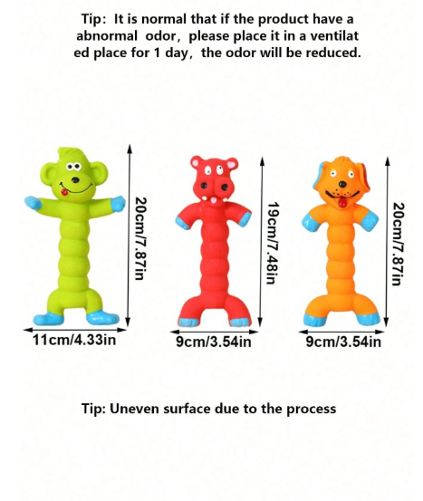 Quirky Animal Latex Squeaky Toy: Durable Fun for Dogs &amp; Puppies