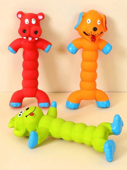 Quirky Animal Latex Squeaky Toy: Durable Fun for Dogs &amp; Puppies